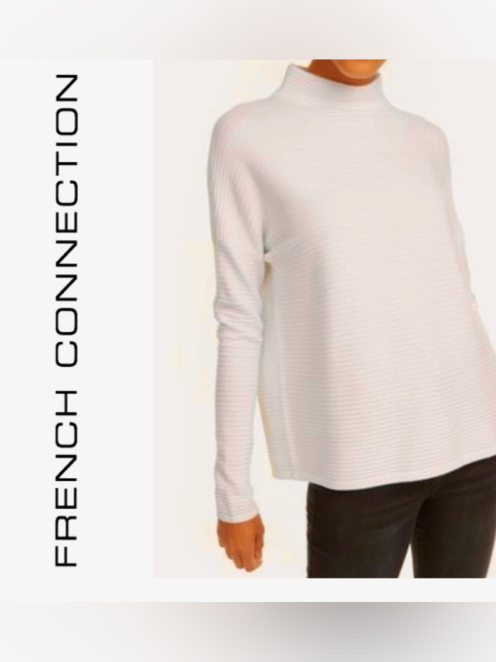 French Connection Babysoft Lena Funnel Neck Ribbed Sweater